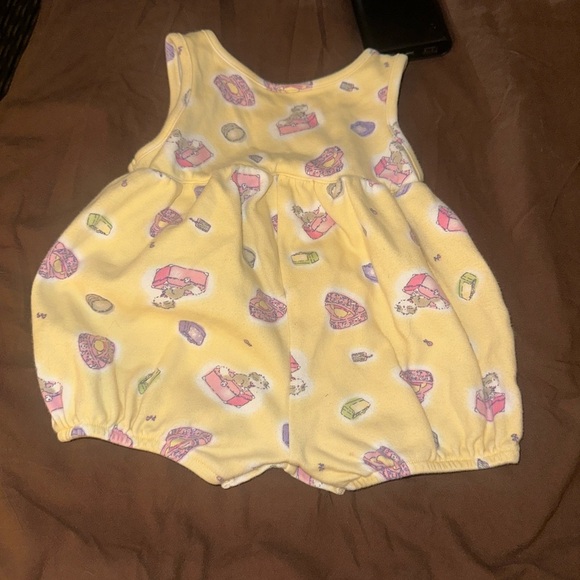 Other - Yellow Baby Romper with Cartoon Print